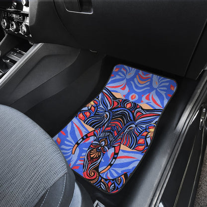 Blue Elephant Indian Mandala Car Floor Mats