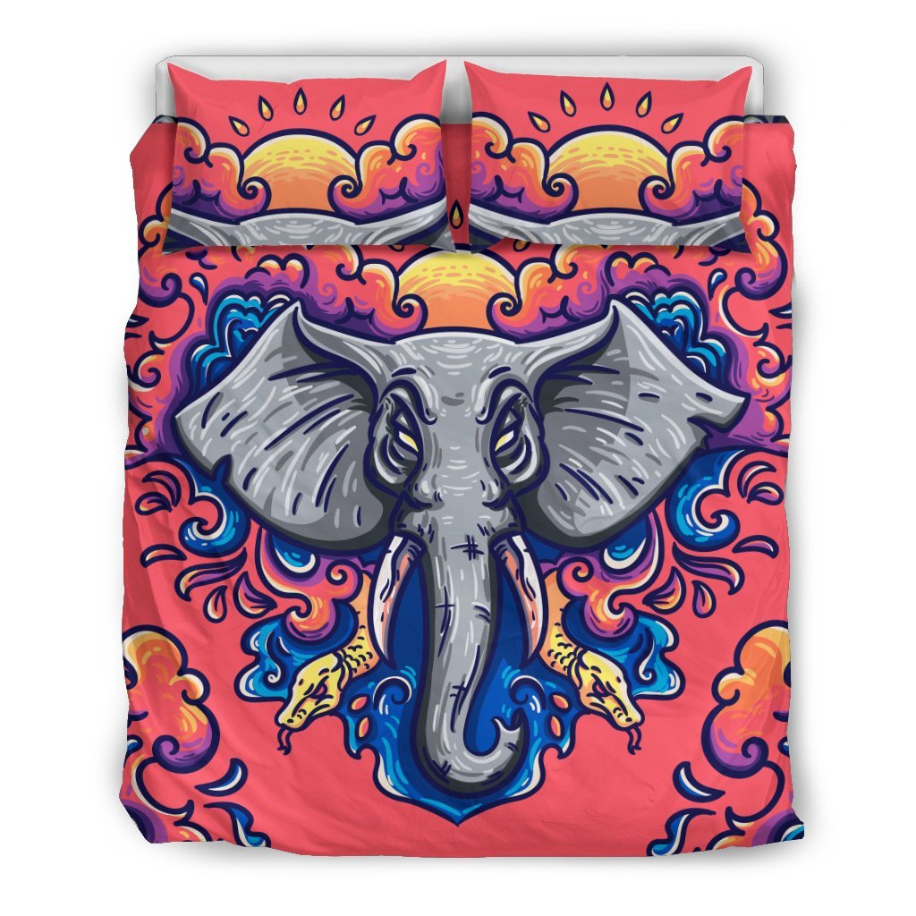 Blue Elephant Indian Mandala Duvet Cover Bedding Set