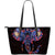 Blue Elephant Indian Mandala Large Leather Tote Bag