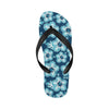 Blue Hibiscus Pattern Print Design HB011 Flip Flops-JorJune