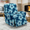 Blue Hibiscus Pattern Print Design HB011 Recliner Slipcover-JORJUNE.COM