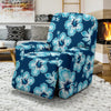 Blue Hibiscus Pattern Print Design HB011 Recliner Slipcover-JORJUNE.COM