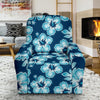 Blue Hibiscus Pattern Print Design HB011 Recliner Slipcover-JORJUNE.COM