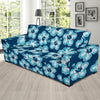 Blue Hibiscus Pattern Print Design HB011 Sofa Slipcover-JORJUNE.COM