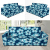 Blue Hibiscus Pattern Print Design HB011 Sofa Slipcover-JORJUNE.COM