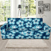 Blue Hibiscus Pattern Print Design HB011 Sofa Slipcover-JORJUNE.COM