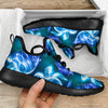Blue Neon Sea Turtle Print Mesh Knit Sneakers Shoes