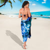 Blue Neon Sea Turtle Print Sarong Pareo Wrap