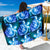 Blue Neon Sea Turtle Print Sarong Pareo Wrap