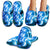 Blue Neon Sea Turtle Print Slippers