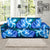 Blue Neon Sea Turtle Print Sofa Slipcover-JORJUNE.COM