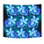 Blue Neon Sea Turtle Print Tapestry
