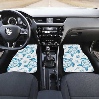 Blue Sea Turtle Pattern Car Floor Mats