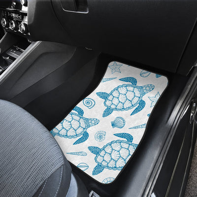 Blue Sea Turtle Pattern Car Floor Mats