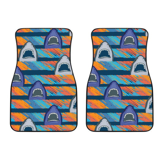 Blue Shark Pattern Car Floor Mats