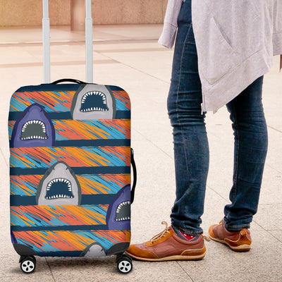 Blue Shark Pattern Luggage Cover Protector