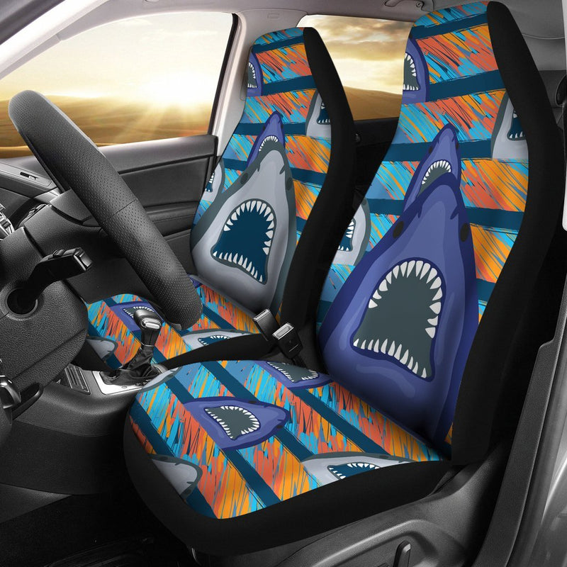 Blue Shark Pattern Universal Fit Car Seat Covers