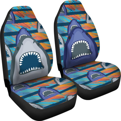 Blue Shark Pattern Universal Fit Car Seat Covers