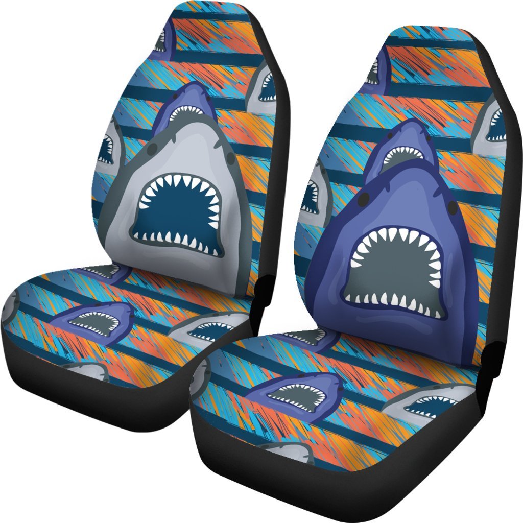 Blue Shark Pattern Universal Fit Car Seat Covers