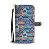 Blue Shark Pattern Wallet Phone Case