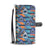 Blue Shark Pattern Wallet Phone Case