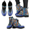 Blue Shark Pattern Women & Men Leather Boots