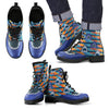 Blue Shark Pattern Women & Men Leather Boots