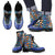 Blue Shark Pattern Women & Men Leather Boots