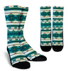 Blue Tribal Aztec Crew Socks