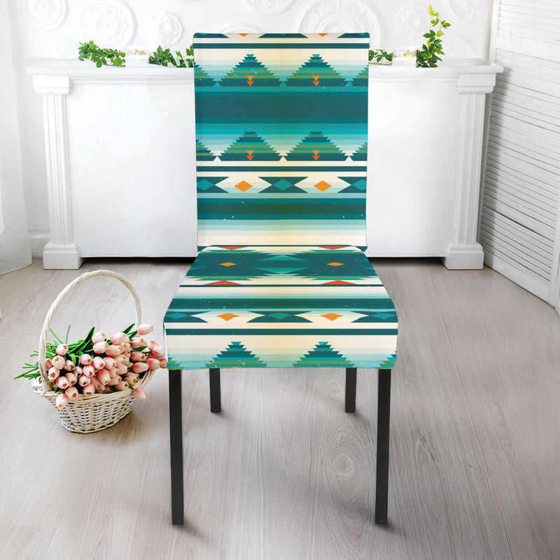 Blue Tribal Aztec Dining Chair Slipcover-JORJUNE.COM