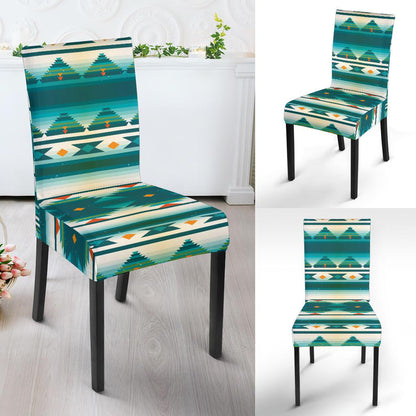 Blue Tribal Aztec Dining Chair Slipcover-JORJUNE.COM