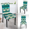 Blue Tribal Aztec Dining Chair Slipcover-JORJUNE.COM