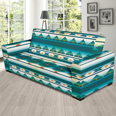 Blue Tribal Aztec Sofa Slipcover-JORJUNE.COM