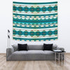 Blue Tribal Aztec Tapestry