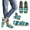 Blue Tribal Aztec Women Casual Shoes-JorJune.com