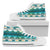 Blue Tribal Aztec Women High Top Shoes