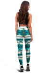 Blue Tribal Aztec Women Leggings