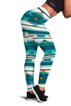 Blue Tribal Aztec Women Leggings