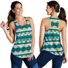 Blue Tribal Aztec Women Racerback Tank Top