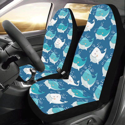 Blue Whale Pattern Print Design 01 Car Seat Covers (Set of 2)-JORJUNE.COM