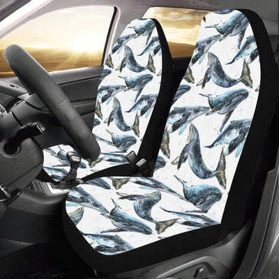 Blue Whale Pattern Print Design 03 Car Seat Covers (Set of 2)-JORJUNE.COM