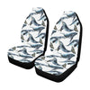 Blue Whale Pattern Print Design 03 Car Seat Covers (Set of 2)-JORJUNE.COM