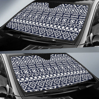 Blue White Tribal Aztec Car Sun Shade-JorJune
