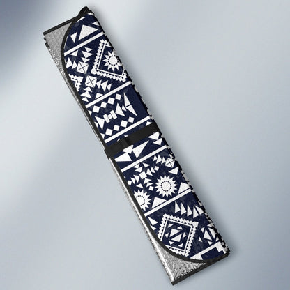 Blue White Tribal Aztec Car Sun Shade-JorJune