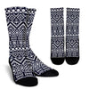 Black White Tribal Aztec Crew Socks