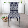 Blue White Tribal Aztec Dining Chair Slipcover-JORJUNE.COM