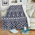 Blue White Tribal Aztec Fleece Blanket