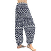 Black White Tribal Aztec Harem Pants