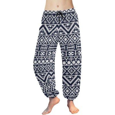 Black White Tribal Aztec Harem Pants