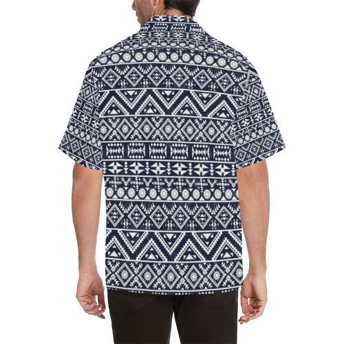 Black White Tribal Aztec Men Hawaiian Shirt